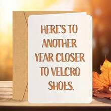 1pc Funny Birthday Greeting Card, Happy Birthday Card For Men, Mom Dad Husband Wife Birthday Card, 50 60 70 80 Years Old, Small Business Supplies, Thank You Card, Birthday Gift, Card, Unusual Item, Gift Card - Single Piece - View 2