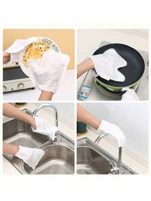 10/30 szt. jednorazowych rękawic materiałowych do usuwania kurzu – wielofunkcyjne, do pracy na mokro i na sucho, podwójnego zastosowania, łatwe w użyciu, wygodne w usuwaniu kurzu, odpowiednie do czyszczenia kuchni, salonów, sypialni, samochodów, mebli i okien. Ściereczka do czyszczenia, jednorazowe rękawice materiałowe do usuwania kurzu. - A - Zobacz 8