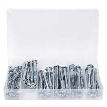 Ancla de tornillo perno cuña Perno ancla Tornillo expansión 42PCS M4~M6 Tornillo de Expansión Kit de Combinación de Anclaje de Cuña para Placa de Yeso Accesorio de Herramienta Manual - A - Ver 4