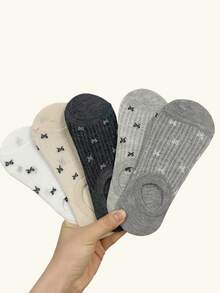 5 Pairs Cute Bow Breathable Socks - Moisture-Wicking, High Elasticity, Comfortable Essential, Suitable For Sports Enthusiasts, Daily Wear, Fun Gift, Birthday Gift, Unisex - Multicolor - View 11