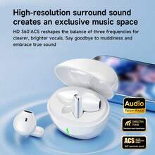 NEW SENYANG 2025新款真无线半入耳式音乐耳机，情侣运动迷你蓝牙耳机TWS 9D HiFi立体声耳机，高清通话杜比立体声耳塞，兼容安卓和iOS系统，万圣节礼物 - H06 - 查看 4