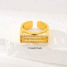 Fashionable & Elegant Minimalist European Style Gold Ring For Women - Yellow Gold - View 2