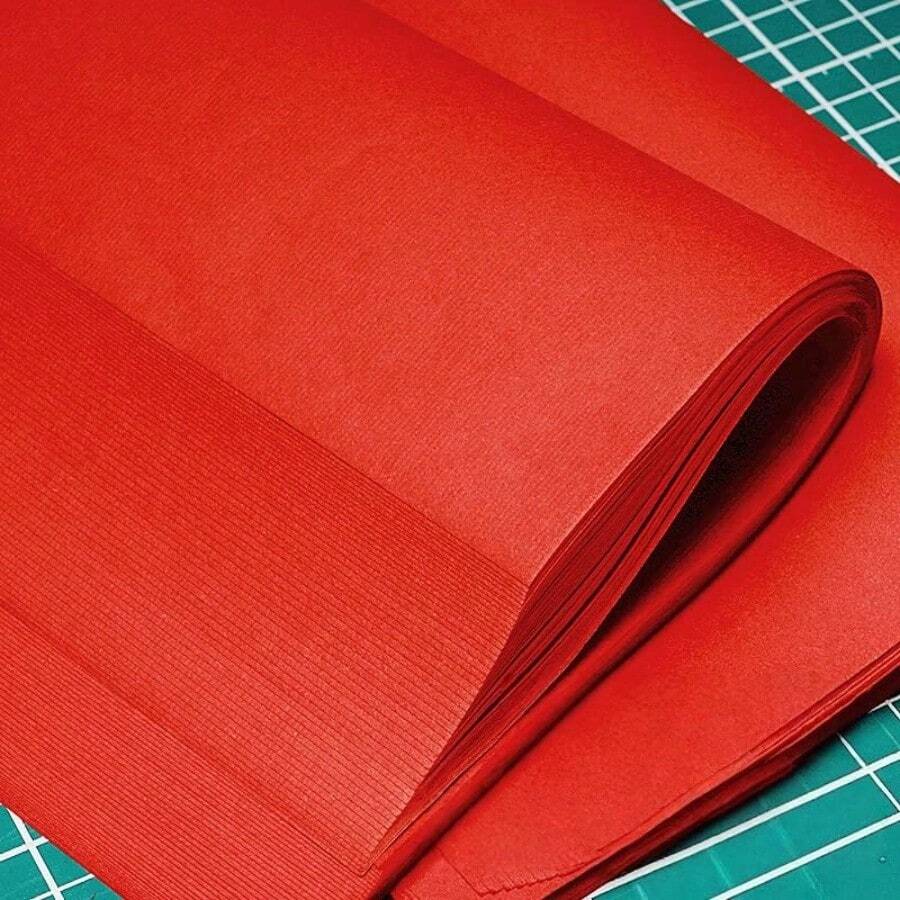 Chinese And Vietnamese New Year Red Xuan Paper 50 Sheets A4 Spring Festival Blank Cutting Paper Half Raw Ripe Red Craft Papers For Lunar New Year 2026 Papers Cutting And Decorations - As Pic - View 1