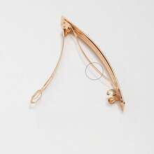 2Pcs 4" Metal Hair Clips Spring Clip Barrette Wrapping Hairpins Hair Accessories For Girls Women Ladies Gold And Silver - mặc định - Xem 3