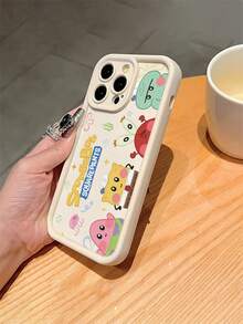 1pc Cartoon Creative SpongeBob Starfish Family Letter Jellyfish Flower Pattern Shock-Proof Phone Case Cover Suitable For Samsung/Apple 17/16/15/14/13/12/11Pro Max/12Pro/14Plus And Other Models - Multicolor - View 1