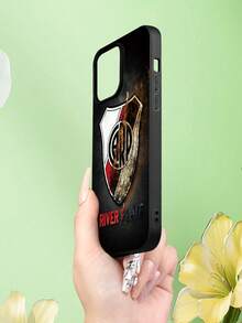 Classic River Plate Pattern Fashionable Men's And Women's Large Hole Anti Fall Phone Case Phone Case For IPhone 17/17PRO/17AIR/17PROMAX/16E/16/16PRO/16PLUS/16PROMAX/15/15PLUS/15PRO/15PROMAX/14/14PLUS/14PRO/14PROMAX/13/13PRO/13PROMAX/12/11( Internet Celebrity's Birthday Gift, Easter Gift, Valentine's Day Gift For Friends, Girlfriends, Boyfriends, Family) - Black - View 5