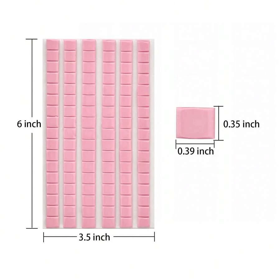 96 Pieces Adhesive Poster Tacky Putty Sticky  Mounting Putty Reusable & Removable Wall Peace Tack Fun-Tak Putty For Hanging Pictures, Art Photography(Pink)Sticky Tack Putty Are Ideal For Hanging Pictures, Posters, Notes, Ornaments, Memos, Children's Artwork, Party Decorations. Not Suitable For Glass Or Fragile Things - 96片粘土 - 查看 1