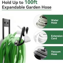 家用园艺挂钩，水管架，花园浇水工具架，壁挂式储物架，铁架冲孔软管电缆挂钩 - A - 查看 2