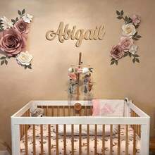 1pc Personalized Wooden Name Plate, Customized Room Decor, Horizontal, No Feather, Personalized Design, Indoor/Outdoor/Garden/Yard/Company Party Waterproof Wooden Name Tag, Wedding Gift, Bridal Shower Sign, Party Decoration, Traditional Style, Wall Mounted - Multicolor - View 57