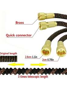 Expandable Garden Hose, High Pressure Metal Nozzle, Spray Cleaning Gun, With Quick Connector, Irrigation Hose - A - View 3