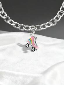 1件简约独特925纯银彩虹滑板吊坠，精致珠宝礼品，男女皆宜 - 集合4 - 查看 4