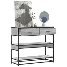 vidaXL Konsolentisch Grau Sonoma 90x35x80 Cm Holzwerkstoff - Grey - View 1