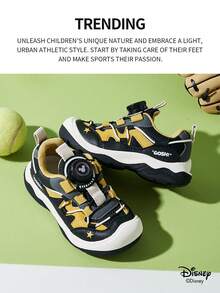 Disney 1 Pair  Collaboration Children's Sneakers, Suitable For Daily Wear, Festivals, Sports, Outdoor Activities, Comfortable, Non-Slip, Breathable (Boys' Sneakers, Boys' Skate Shoes, Children's Sneakers, Girls' Sneakers, Girls' Skate Shoes) - Black - View 2