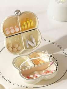 1 pieza Caja organizadora de viaje mini portátil a prueba de humedad y bloqueo de luz, caja de 7 días para vitaminas y joyas - Multicolor - Ver 6