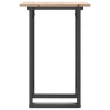 vidaXL Tavolo da pranzo con struttura a O 50x50x75 cm in legno massello di pino e acciaio - Giallo - Visualizzare 6