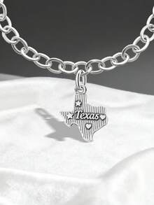 Mặt dây chuyền Texas sọc kẻ độc đáo, tối giản, bằng bạc sterling 925, món quà trang sức tinh tế phù hợp cho cả nam và nữ. - Bộ 3 - Xem 4
