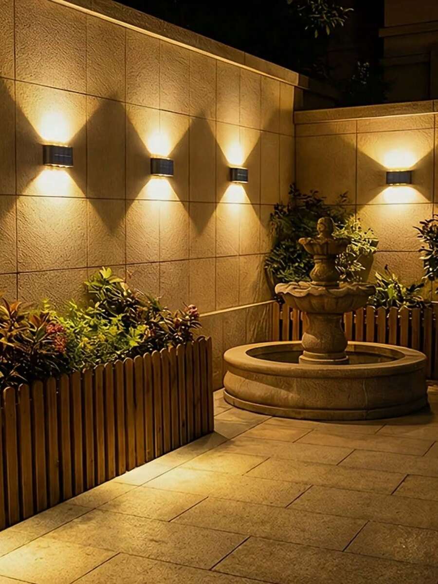 1/2个暖白光太阳能路径灯，6颗LED双排射灯，零功耗太阳能板充电，内置可充电镍氢电池，便携式太阳能花园灯，户外露营装备可拆卸太阳能应急露营灯，适用于庭院、走道、露营、家庭花园、露台入口、车库门、花园围栏景观装饰LED灯，情人节、节日、母亲节、返校季、圣诞节、万圣节等节日礼物
