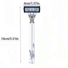 超锋利高级复古手动剃须刀套装 | 6层刀片，可更换刀头，符合人体工学的手柄，可重复使用和替换刀头设计，带来顺滑精准的剃须体验 - 父亲节和生日的完美礼物 - 多色 - 查看 5