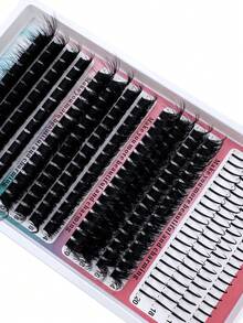 320pcs/312pcs/240pcs 4 Styles Manga Lash Clusters Spike Lashes Individual Lash Clusters,Spikes+120D+160D+200D/Spikes+60D+80D+100D/Spikes+40D+60D+80D Multi-Type Natural Look, 6-21mm Mixed Length,Cat Eye Dramatic Wet Eyelashes Reusable Individual Segmented False Eyelashes Wispy&Ultra Soft DIY Eyelash Extension At Home - DD - 查看 6