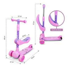ANDROMEDA INC Scooter Monopatin Infantil Plegable con Luz y Sonido - Rosa - Ver 5