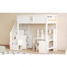 Bed Frames - White + Wood + 90cm*200cm - View 11