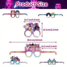 6pcs K-Pop Witch Themed Party Photo Props, Paper Masks, K-Pop Girl Group Costume Half Face Masks, Cartoon Character Gifts For Fans, Friends, New Year - Sets - View 4