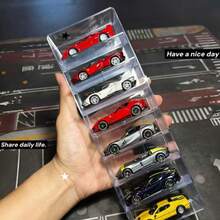 1pc Toy Car Model Storage Box Desktop Flip Cover 1:64 Children's Car Partition Display Stand - Multicolor - View 7
