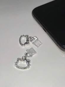 SANRIO Diamond Kitty Phone Charm With Charging Port Dust Plug, Universal For Apple & Type-C Phones - Multicolor - View 2