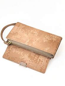 MINGYOU Soft Litchi Grain Handbag & Multifunctional Wallet For Women Money Wallet Purse Wallet Long Wallet Wristlet Wallet - Brown - View 8