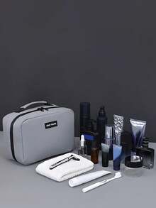 Large Capacity Multi-Functional Wet & Dry Separation Travel Toiletry Bag, Portable Organizer Tote Cosmetic Bag - Multicolor - View 6