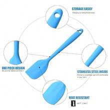 MOACC Teigschaber Silikon Set, Antihaft-Gummispatel mit Edelstahlkern Teigschaber - Hitzebeständiges Spatel-Küchenutensilien zum Backen-Set, 5 Stück, Mehrfarbig-4876 - 4Stück(26*5cm) - Übersicht 4