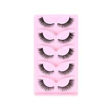 20 Pairs Cute Natural Eyelashes, Imitation Mink Fur False Lashes, Soft Comfortable, Enhance Eye Charm, Work Dates - 黑色 - 查看 10