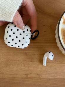 Minimalist Korean Style Black & White Polka Pro 3 Earphone, Compatible With 3rd Gen, Protective Cover Compatible With 2nd Gen New Model, Niche Heart Pendant, Anti-Drop Compatible With 4th Gen - 彩色 - 查看 4