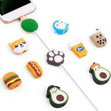 10PCS Cute Fruit Animal Charging Buddies, Charger Cable Protect Sets Compatible With Iphone Compatible With (Funny Gifts) - Multicolor - View 1