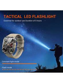 Blackview W70 Pro Smart Watch Global Version, High Brightness LED Flashlight, IP68 Waterproof & Dustproof, Smart Voice Assistant, 2.01" Largest Display & 900mAh Battery, 24/7 Blood Oxygen Monitoring - Black - View 4