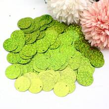 180颗2厘米扁平圆形激光亮片，20毫米/0.79英寸散装亮片，单侧带孔，适用于DIY刺绣、服装、珠宝制作 - 2cm鐳射亮片 - 查看 13