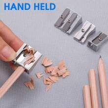 5/20 件装金属削笔器 - 单孔/双孔削笔器，大孔和小孔设计，开学季文具，廉价开学用品，入学礼物（银色） - 套裝 - 查看 6