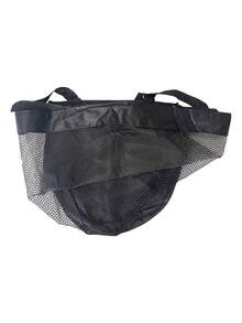 Durable Polyester Sports Mesh Bag, Basketball Storage Bag, Suitable For Sports, Fitness And Swimming, Black Mesh Design, Drawstring Closure, Suitable For Outdoor Venues And Storage - Multicolor - View 9