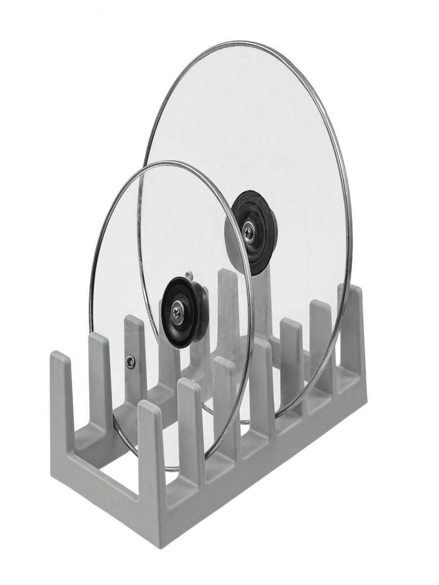 Kitchen Pot Lid Organizer Rack, Bowl & Dish Drying Rack, Creative Desktop Bookshelf, Dish & Pot Separator Rack - Multicolor - View 1