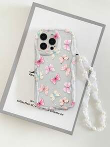 Cream Texture Transparent Gloss Paint + Chain Anti-Drop Phone Case Compatible With Iphone XR/7/8, 17/17 Pro/17 Pro Max/17 Air, 16/16 Pro/16 Plus/16 Pro Max, 15 Pro Max, 13, 14, Soft Case Compatible With Iphone 11, P12, XS, Cream Wave Edge Gloss New Painting TPU Anti-Drop Soft Case For Galaxy S24, Galaxy S24+, Galaxy S24 Ultra, Galaxy S22, Galaxy A13 4G, Galaxy A52, A52s 5G, Galaxy A23, Galaxy A35, Galaxy A25, Galaxy A73, Note 11/11 Lite - Multicolor - View 1