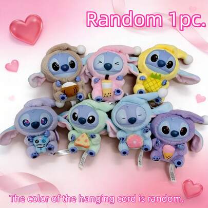 Stitch: No Matter How Tired You Are, You Still Need To Take A Bite. This Series Includes Plush Toys, Blind Bags, And Collectible Toys. Stitch Is Holding A Donut, Bubble Tea, And Pineapple Ice Cream, With A Very Cute Design. It Is Suitable For Theme Party Decorations And Also Makes A Great Gift For Friends And Family. Keychains, Gifts For Friends, Blind Bags, With Random Colors And Styles. Valentine's Day Gift