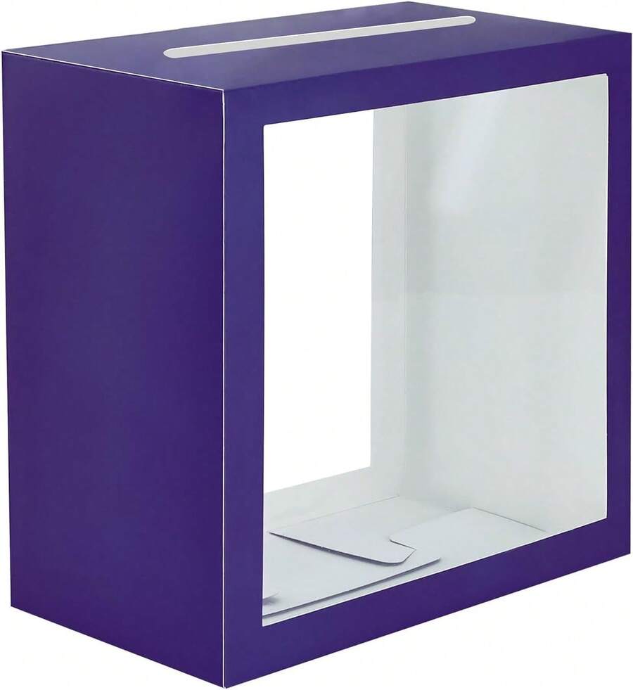 Elegant Purple Card Box For Celebrations - Perfect For Weddings, Showers, Birthdays & Graduations - Purple Card Box - View 1