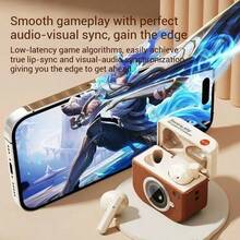 TWS Trådlösa Hörlurar Bluetooth-Hörlurar Sport HIFI Surround Stereo Bluetooth-Hörlurar Retro Kamerastil HD-Samtalsheadset - Multifärgad - Visa 4