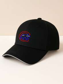 Classic Baseball Cap For Men And Women With Adjustable Fit And Comfortable Design   Chicago Cubs Logo Embroidered Front Patch In Bold Red And Blue Colors   Perfect For Casual Wear Sports Events And Daily Outings Lightweight Breathable Fabric With Structured Crown And Curved Brim For A Stylish Look - màu đen - Xem 2