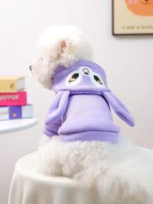 1pc Pet Clothes, Cute Rabbit Design Hoodie For Small Dogs & Cats, Easter Theme - Purple - Purple - View 4