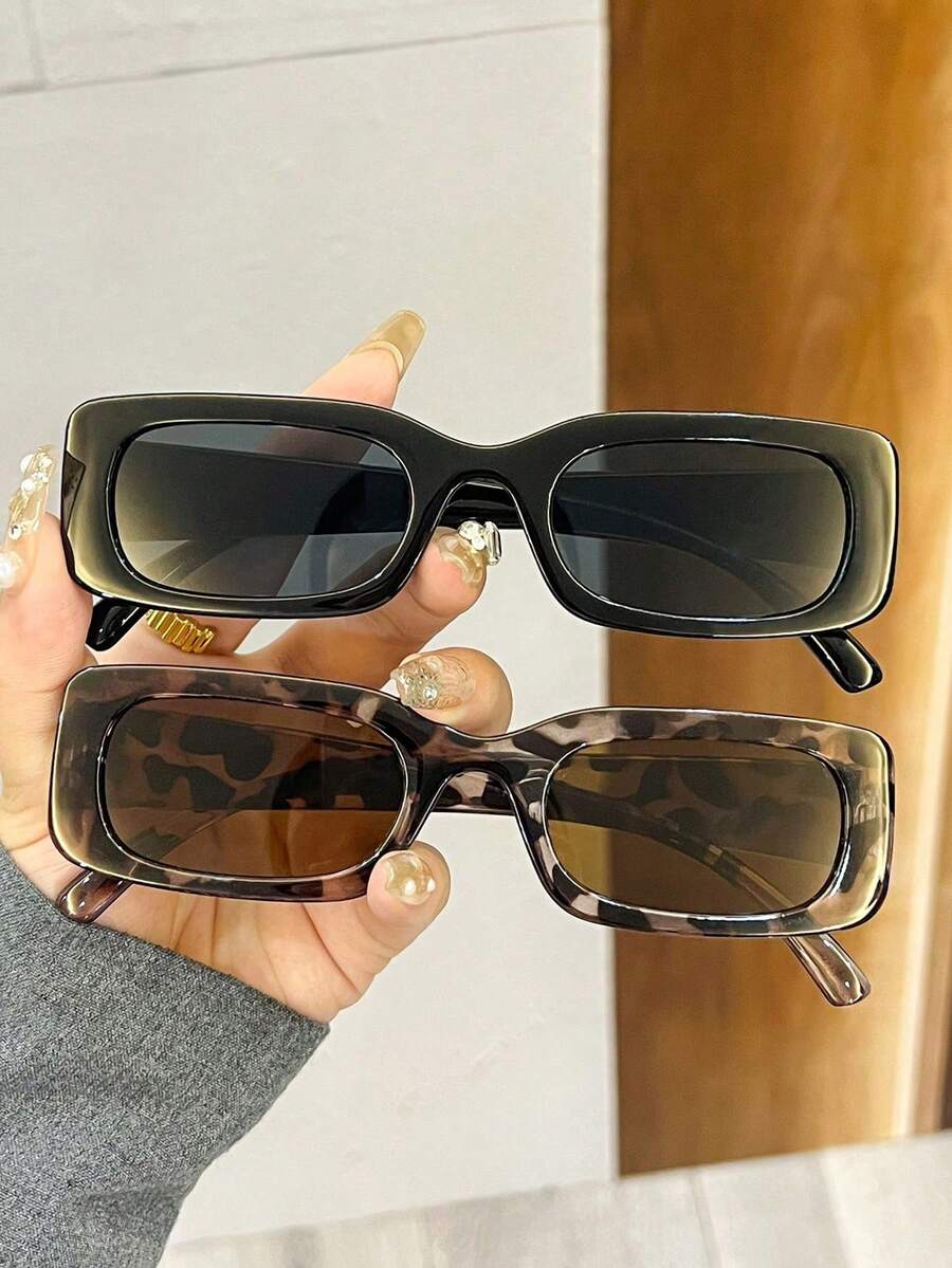 1/2 Pair Retro Ins Style Timeless Elegant Fashion Glasses, Suitable For Daily Life, Dates, Street Photography, Fits Various Face Shapes - Multicolor - View 1