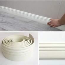 1pc 2m/78.74in Self-Adhesive Baseboard, Flexible Baseboard Trim, Peel And Stick, Suitable For Stripe Line Anti-Collision Wall - Multicolor - View 2