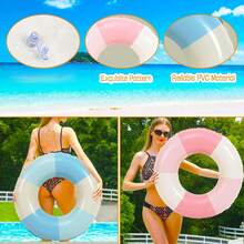 Swimming Pool Tubes- Inflatable Pool Floats For Adult Swim Ring Pool Floaties Inflatable Swimming Pool Raft Party Water Summer Beach Lounger Float Party Supplies - Swim Ring - View 4