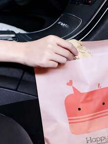 15pcs/Pack Self-Adhesive Car Trash Bags - Disposable Leak-Proof Car Garbage Bags Suitable For Children Travel And Car Cleaning - Multicolor - View 4