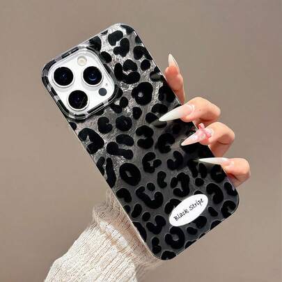 1pc Print Foil Texture Phone Case - Compatible With IPhone 17 Air 16 15 14 13 12 11 Pro Max Plus, Simple & Fashionable Phone Case, Exaggerated & Luxurious Style